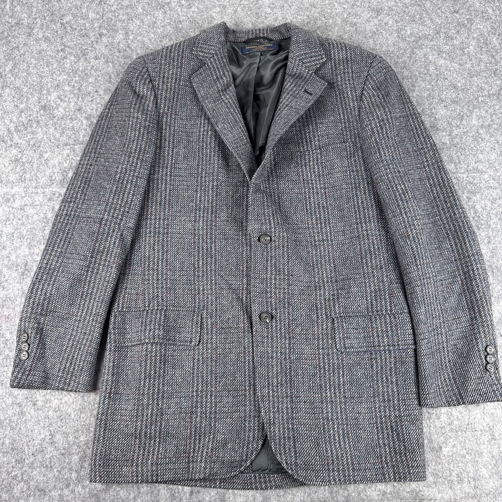 Brooks Brothers Blazer Mens 39R Feathertweed Wool Blend Herringbone Classic USA